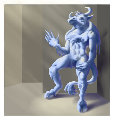 Minotaur Statue at the gallery