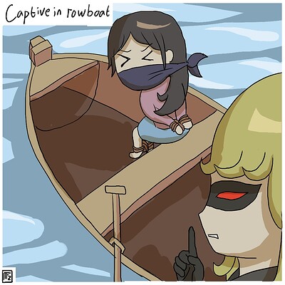 Captive_in_rowboat_Daily_Spitpaint