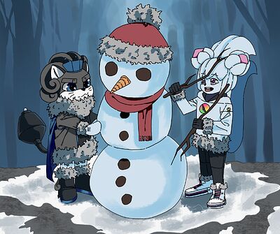 kiki_leone_and_snowman