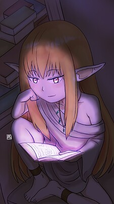 Fanart_serie-Sousou_no_frieren_(Book_light)