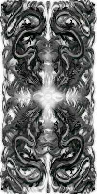 4 Dragons monochrome