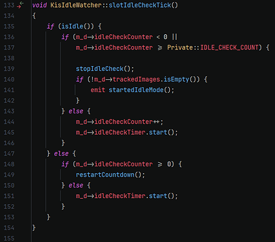 KisIdleWatcher::slotIdleCheckTick