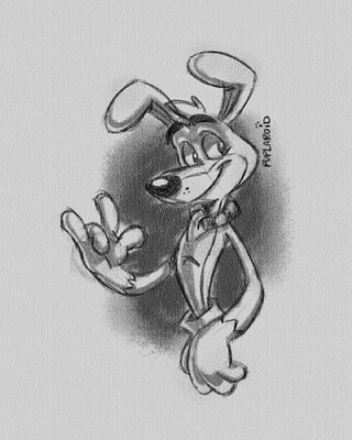 2025-02-07 Cartoony Rascal the Dingo sketch