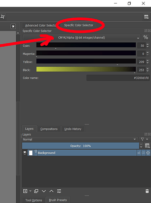 specific color selector