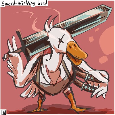Sword-wielding_bird_Daily_Spitpaint