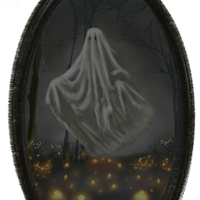 Krita Challenge 1026 Costume Oval Mask 2 - Ghost