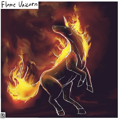 Flame_Unicorn_Daily_Spitpaint