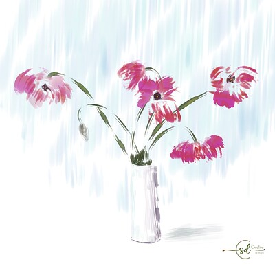 Krita Challenge 0724 - Ailen Still Life Red Flowers