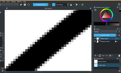 raster shapes in vector layer issue