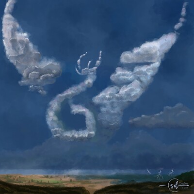 Krita Monthly Challenge 0624 - Dragon of Clouds
