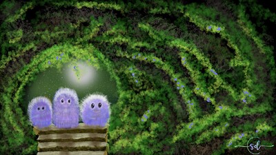 Krita Monthly Challenge 0424 - Fuzzy Spelunkers b