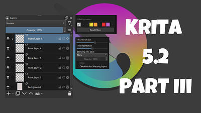 video 150 layer docker Krita 5.2