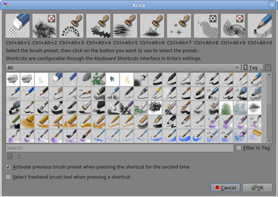 Ten Brushes Control Window