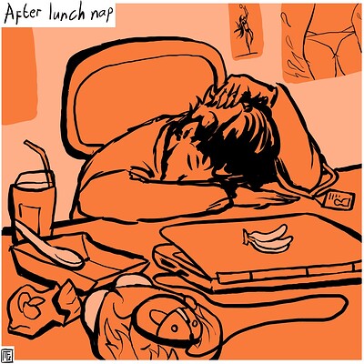 After_lunch_nap_Daily_Spitpaint