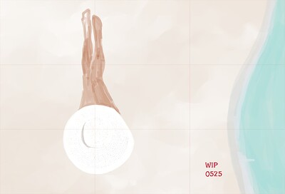 Krita Challenge 0525 Humongous Hats-Sandy Beach WIPa