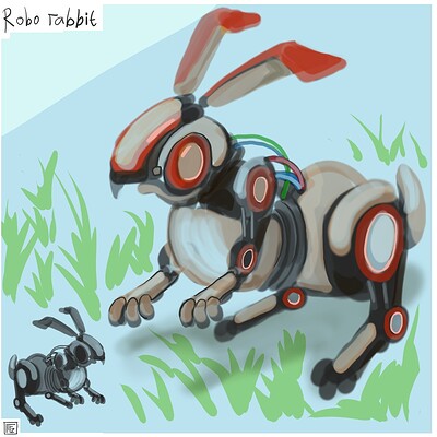 Robo_rabbit_Daily_Spitpaint