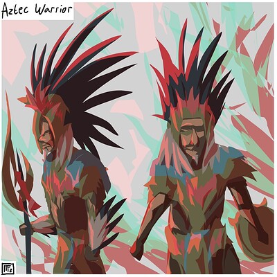 Aztec_warrior_Daily_Spitpaint