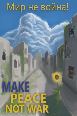 Make PEACE not war! letters
