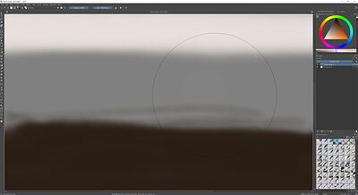 Black Brush cursor option in Krita