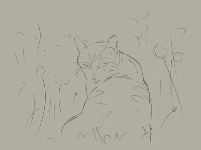 Cat and Plant