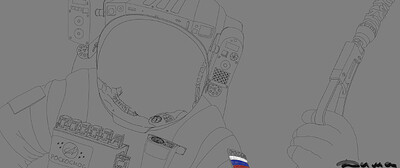 Космонавт набросок