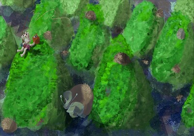 mrsha floodplains fishing watercolor art