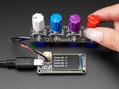 picture of controller and board with dials from adafruit website