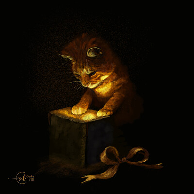 Krita Challenge 1225 Chiaroscuro - Ginger's Gift