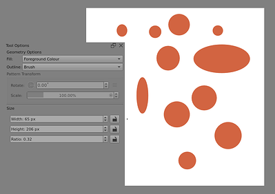 Colour Filled Ellipse