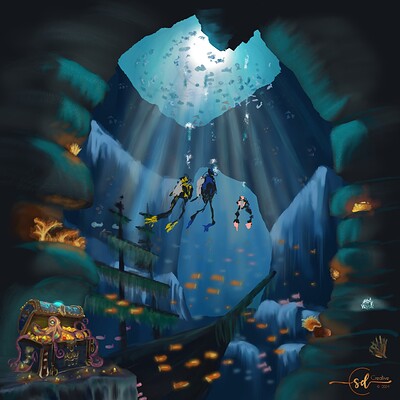 Krita Challenge 1024 - Sunken Treasures
