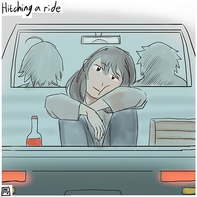 Hitching_a_ride_Daily_Spitpaint
