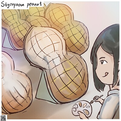 Styrofoam_peanut_Daily_Spitpaint