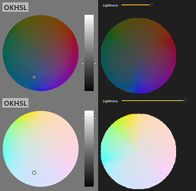 OKHSL OKLCH Comparison