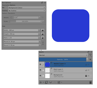 Vector rectangle No Outline