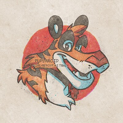Comic tiger doodle - web