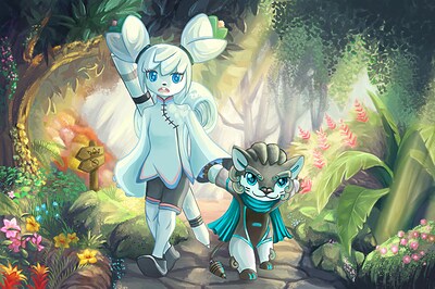 forest in flowers