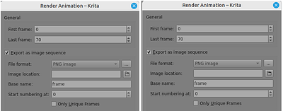 Image Sequence options