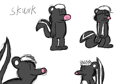 Skunk Character Design