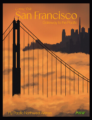 Krita Challenge 0126 Vintage Travel San Francisco
