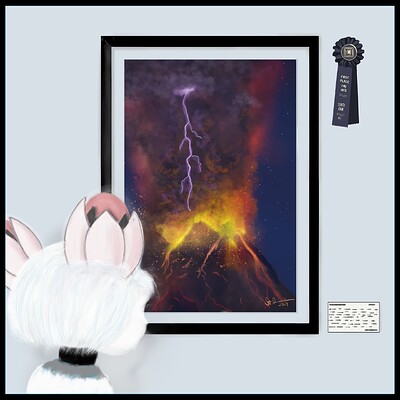 Krita Challenge 0824 - Kiki First Place Volcano