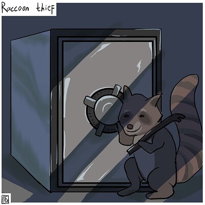 Raccoon_thief_Daily_Spitpaint