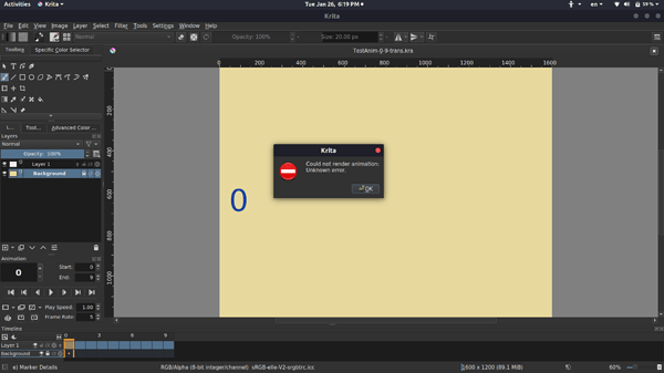 Can't render to mp4 - General Questions - Krita Artists