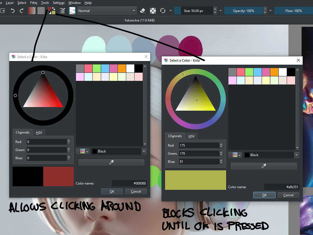 Background Color Picker blocks mouse unlike Foreground Color Picker ...