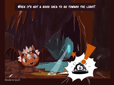 Chibi Dragon and the spider_ June 2024 Krita Challenge