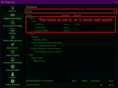 Keyboard Shortcuts Zoom - MUST SET!