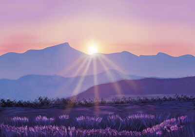 Summer Sunrise landscape 2