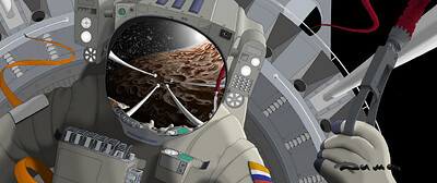 Космонавт готовый в цвете 4а