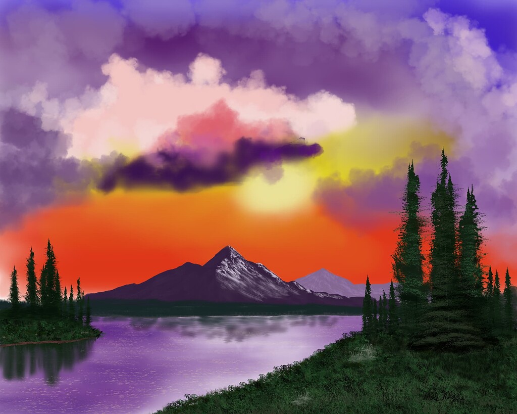Sunset Aglow - Finished Artworks - Krita Artists