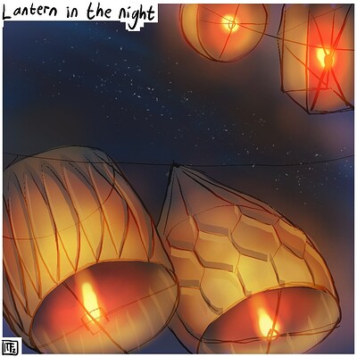 Lantern_in_the_night_Daily_Spitpaint