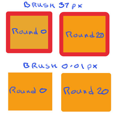Round vs Brush Size Settings